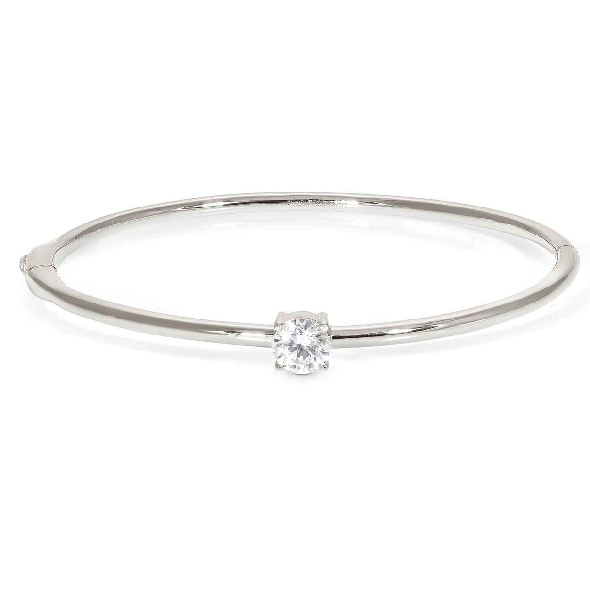 COLOUR WAVE bracelet,925 silver,CZ, LGE RIGID Silver 149838/010