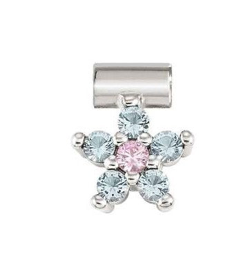 SEIMIA ed. FLORA 925 sterling silver, cz (FLOWERS) LIGHT BLUE