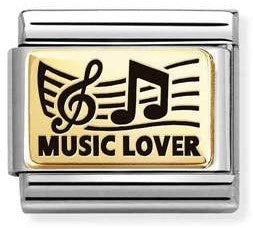 030166/45 Classic steel, 18k gold Music lover