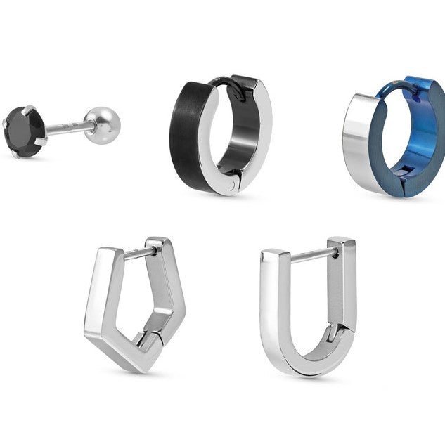 Kit of 5 BEYOND earrings ed. HYPER, steel Multi-coloured