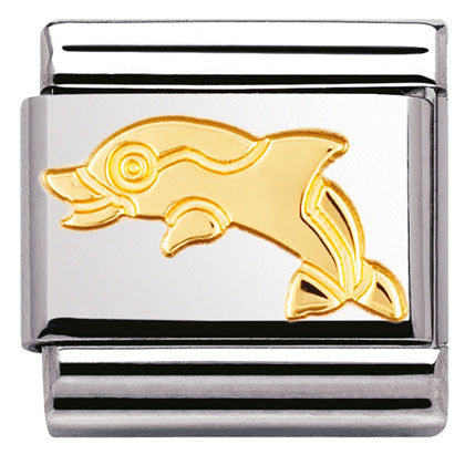 030113/04 Classic S/steel,bonded yellow gold Dolphin