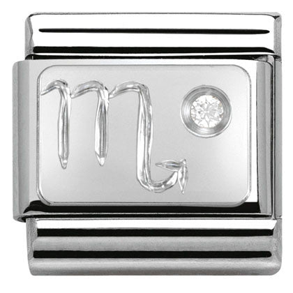 330302/08 Classic ZODIAC S/steel,CZ,925 silver Scorpio