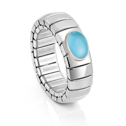 XTE Ring stainless steel? sterling silver and gemstones ring 016 Turquoise