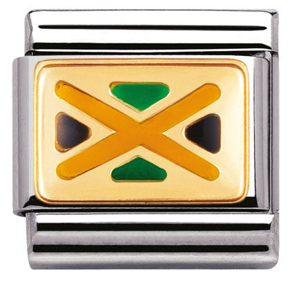 030235/16 Classic steel enamel bonded yellow gold JAMAICA