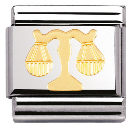 030104/07 Classic ZODIAC,S/steel,Bonded Yellow Gold Libra