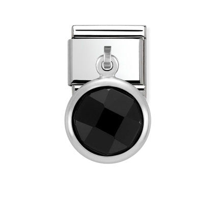 Classic CHARMS stainless steel ? silver 925 and stones Black