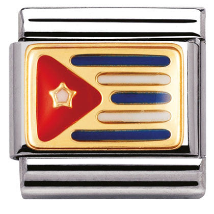 030235/07 Classic, S/steel,enamel bonded yellow gold Cuba (America)