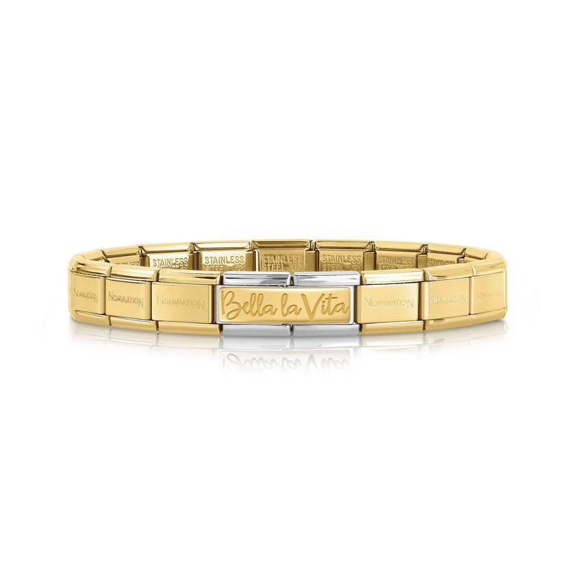 Bella la Vita Stainless Steel & Gold Bracelet