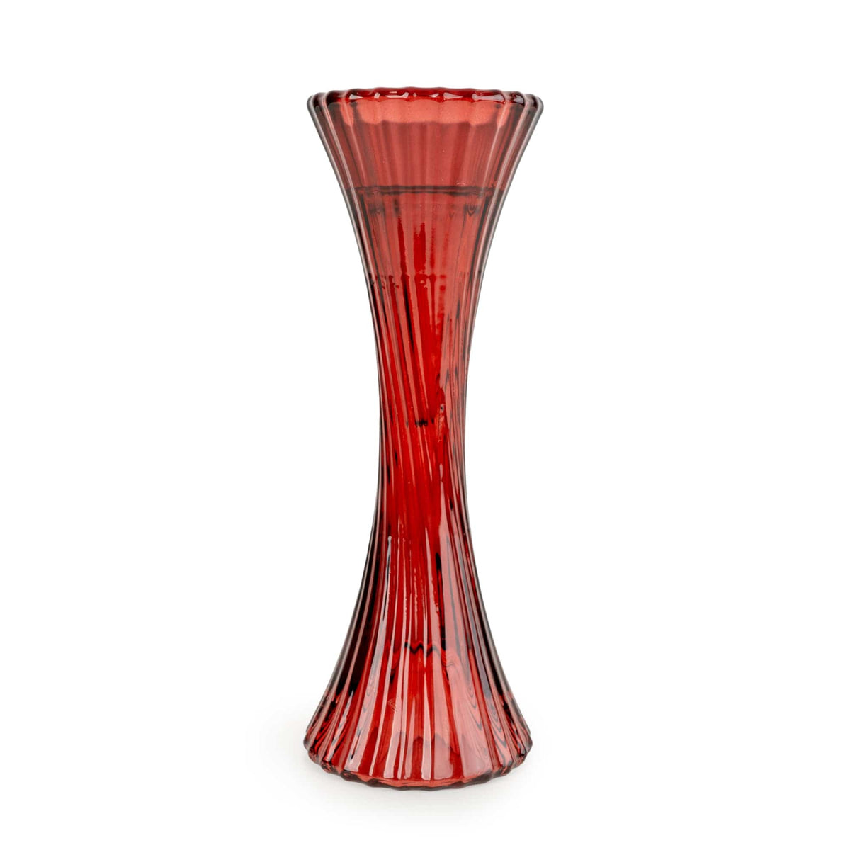 2-Way Glass Candle Stick Tealight Holder Red