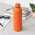 Rubber Coated Steel Bottle 500ml Orange
