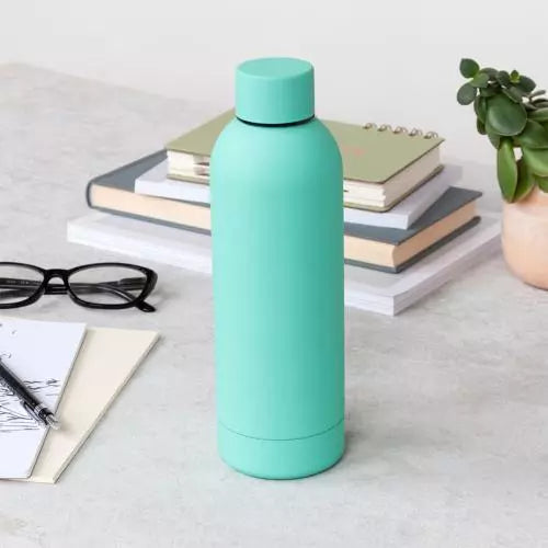 Rubber Coated Steel Bottle 500ml Mint Green