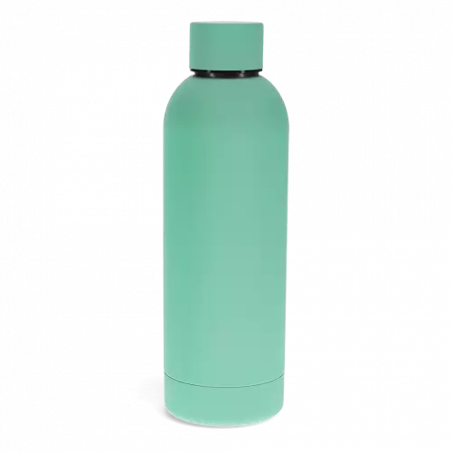 Rubber Coated Steel Bottle 500ml Mint Green