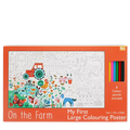 Large Colouring Poster With Pencils On The Farm