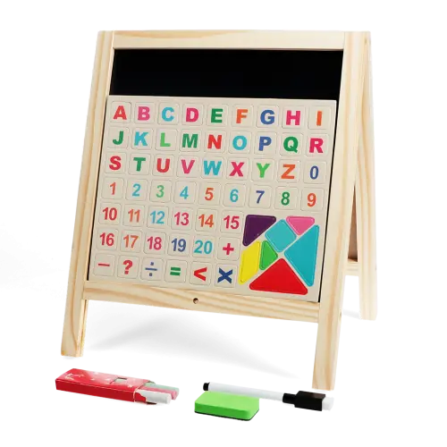Tabletop Blackboard And Whiteboard Easel Set