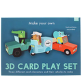 3D Card Craft Playset Animal Automobiles