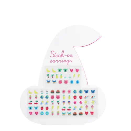 Stick On Earrings Cherry 40 Pairs