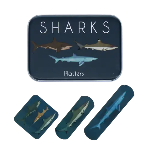 Children's Plasters In A Tin Sharks 30 Pcs