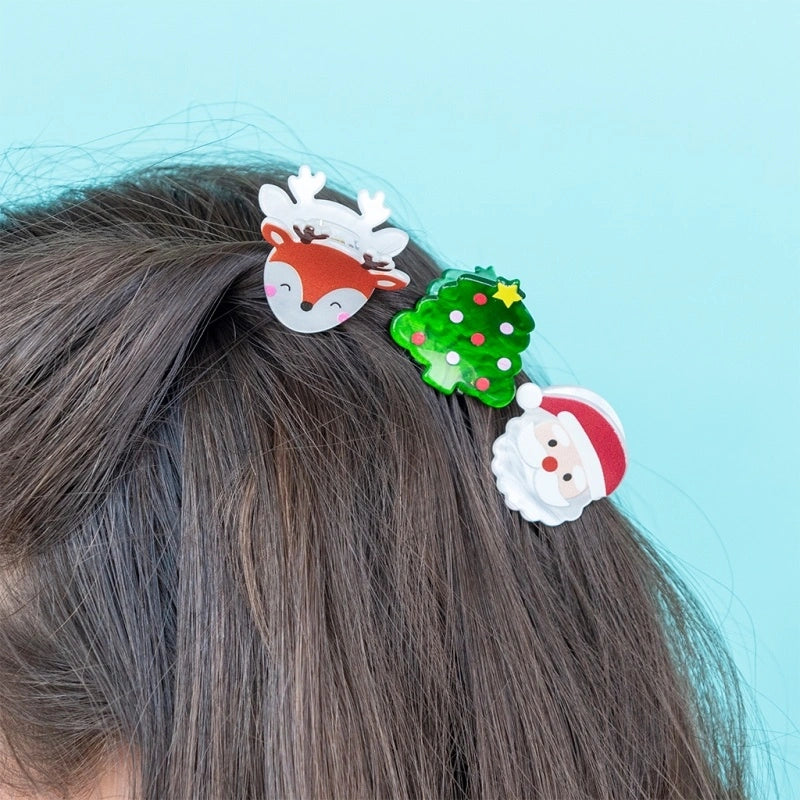 Mini Christmas Hair Claw Clips Christmas Set Of 3