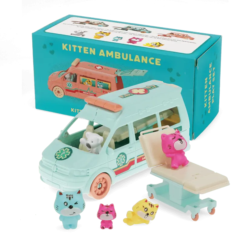 Little World Playset Kitten Ambulance