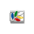 330204/41 Charms Stainless Silver 925 Rainbow Olive Branch