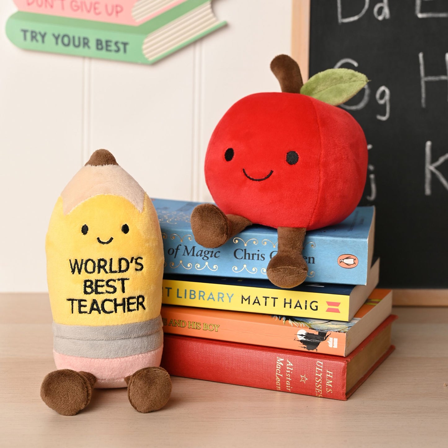 School Years Teacher Plush Toys Pencil or Apple