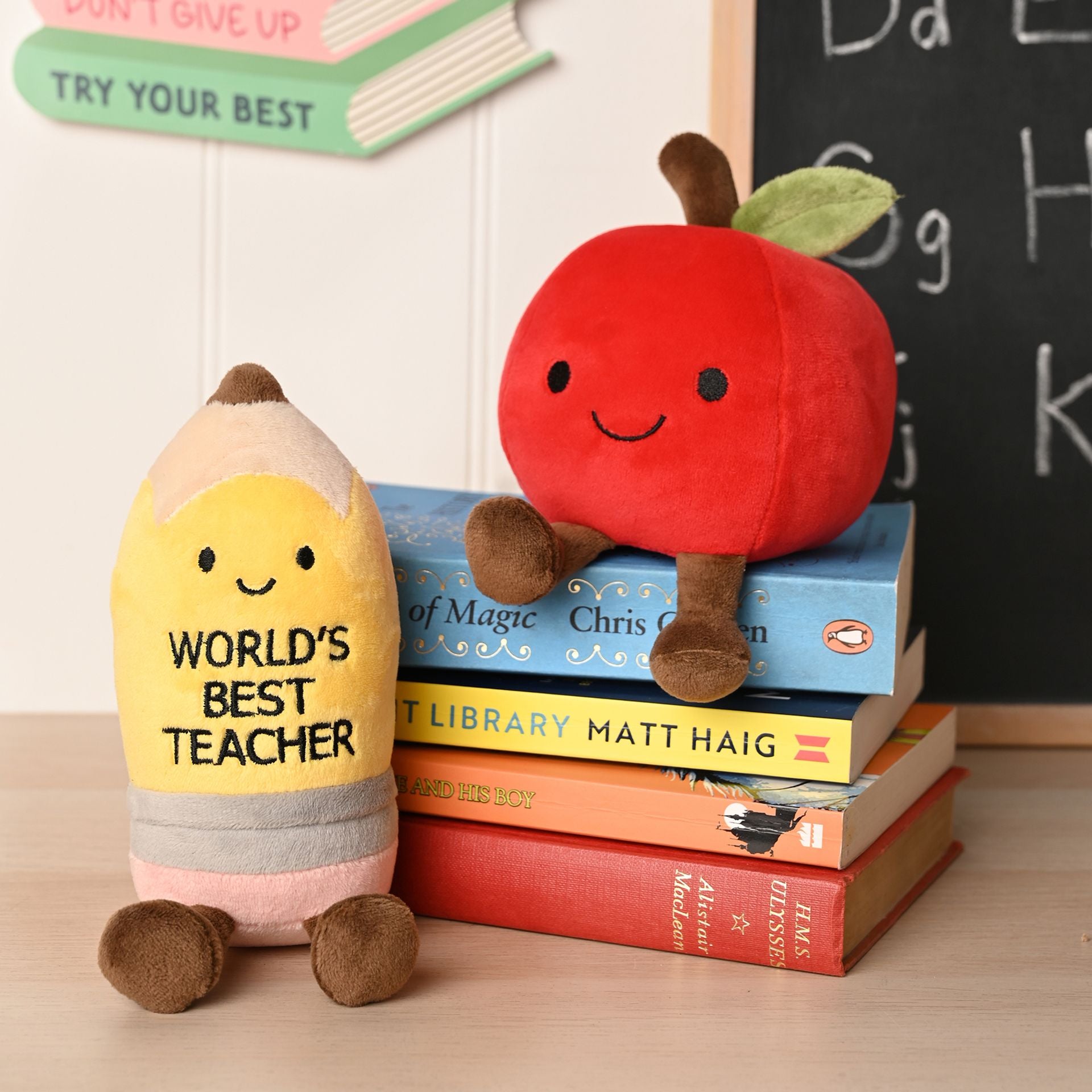 School Years Teacher Plush Toys Pencil or Apple