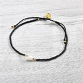 Pineapple Island Beaded and Shell Anklet Black