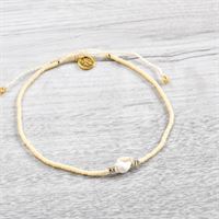 Pineapple Island Beaded and Shell Anklet Natural