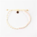Pineapple Island Double Beaded Anklet White Gold