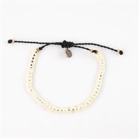 Pineapple Island Ko Surf Beaded Bracelet Gold Black