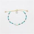 Pineapple Island Beaded and Shell Anklet Blue