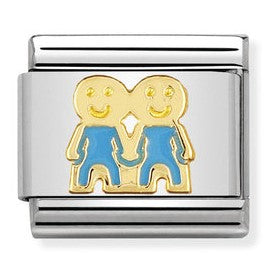 030209/47 Clasic FUN S/steel,enamel & bonded yellow gold Brothers