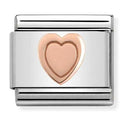 430104/03 Classic S/Steel,Bonded Rose Gold Heart