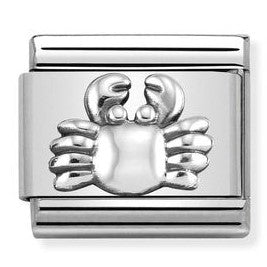 330101/28 Classic OXIDIZED ,st.steel & Sterling silv. Crab