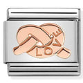 430104/25 Classic, S/steel,Bonded Rose Gold, Knot of Love