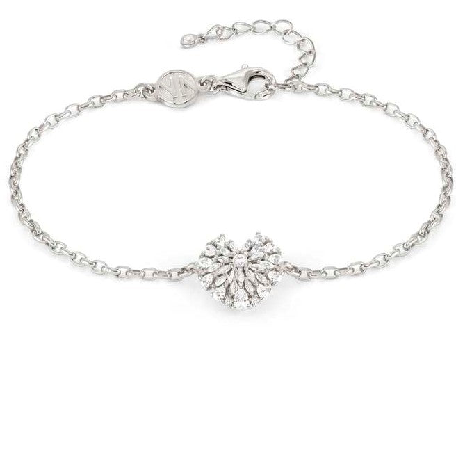 RAYOFLIGHT bracelet  925 silver , CZ Heart