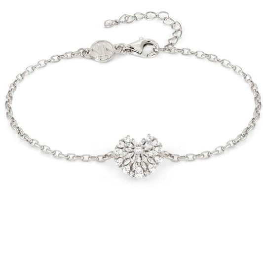RAYOFLIGHT bracelet  925 silver , CZ Heart