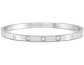 PRETTY BANGLES bracelet, steel, SQUARE cz medium SIZE Steel