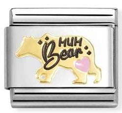 030272/81 Classic  steel, enamel, 18k gold Mum Bear Pink