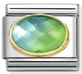 030612/037 Classic Faceted Stones, 18k gold Blue Green