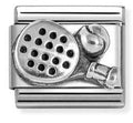 330101/78 Classic OXIDIZED SYMBOLS,st.steel,925 sterling silver Padel racket