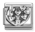330311/20 CL  symbols stainless steel , 925 sterling silver, CZ Heart Tree of life