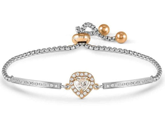 029801/031 ROYALDREAM bracelet, steel & CZ (ROSEGOLD) Heart