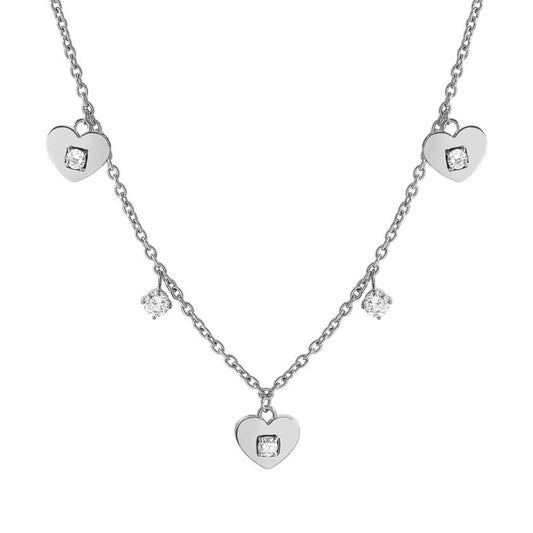MYSOPHIE necklace in steel and cubic zirconia (RICH) Heart