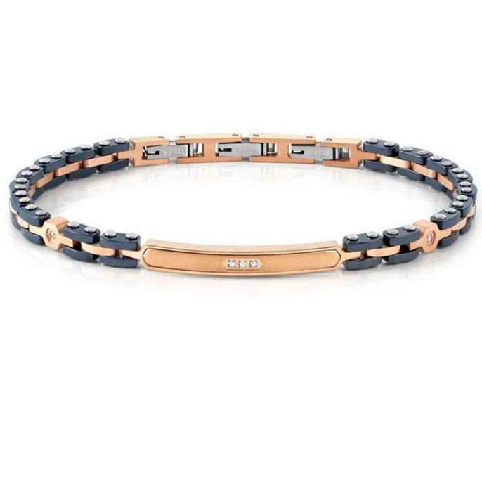 STRONG bracelet ed. DIAMOND, steel, ceramic and 5 diamonds WHITE