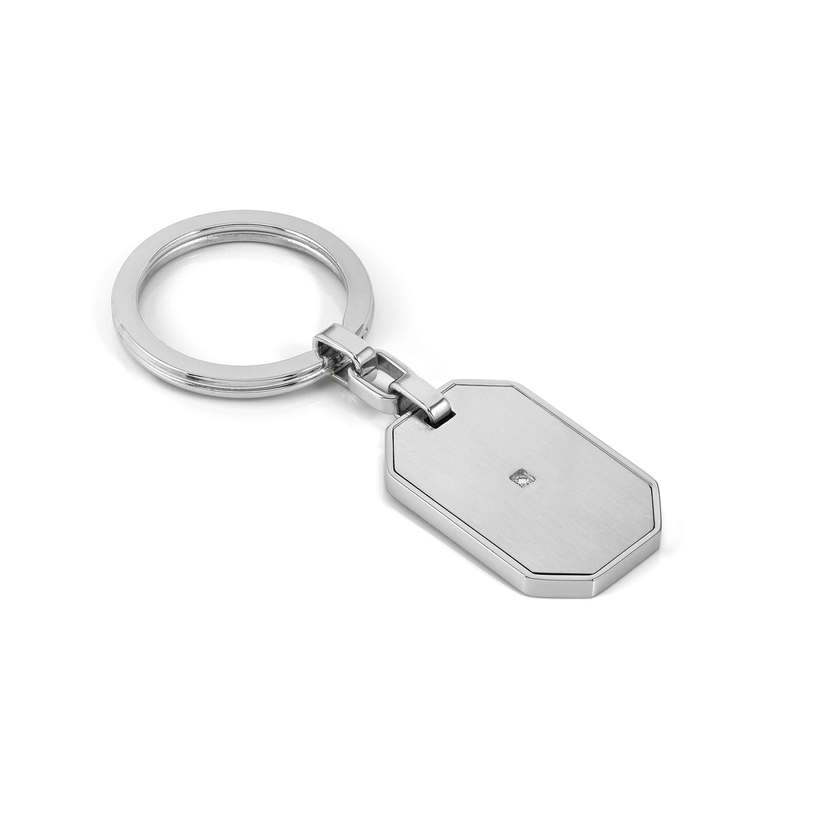 STRONG key ring ed. DIAMOND, steel (SATIN) and diamond WHITE fin. Steel