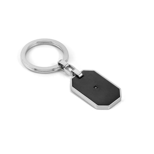 STRONG key ring ed. DIAMOND, steel (SATIN) and diamond BLACK fin. Steel and Black