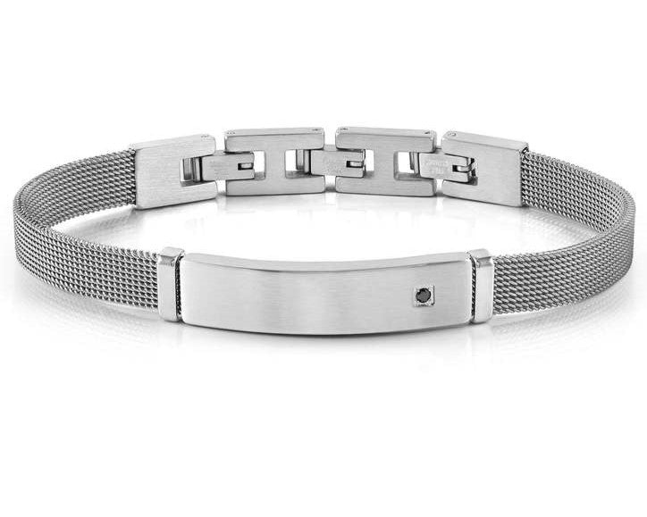 #SEALOVER link bracelet in steel and cubic zirconia BLACK 135007/007