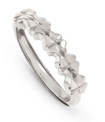 ARMONICA ring in 925 sterling silver Four Leaf Clover Silver