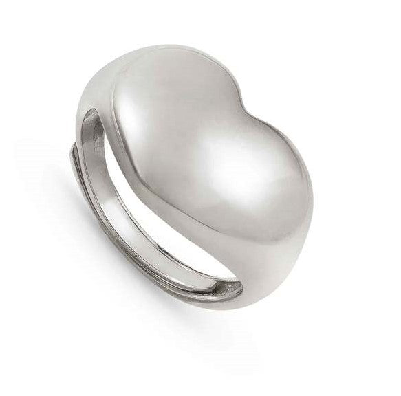 ARMONICA ring in 925 sterling silver (LARGE) Heart Silver
